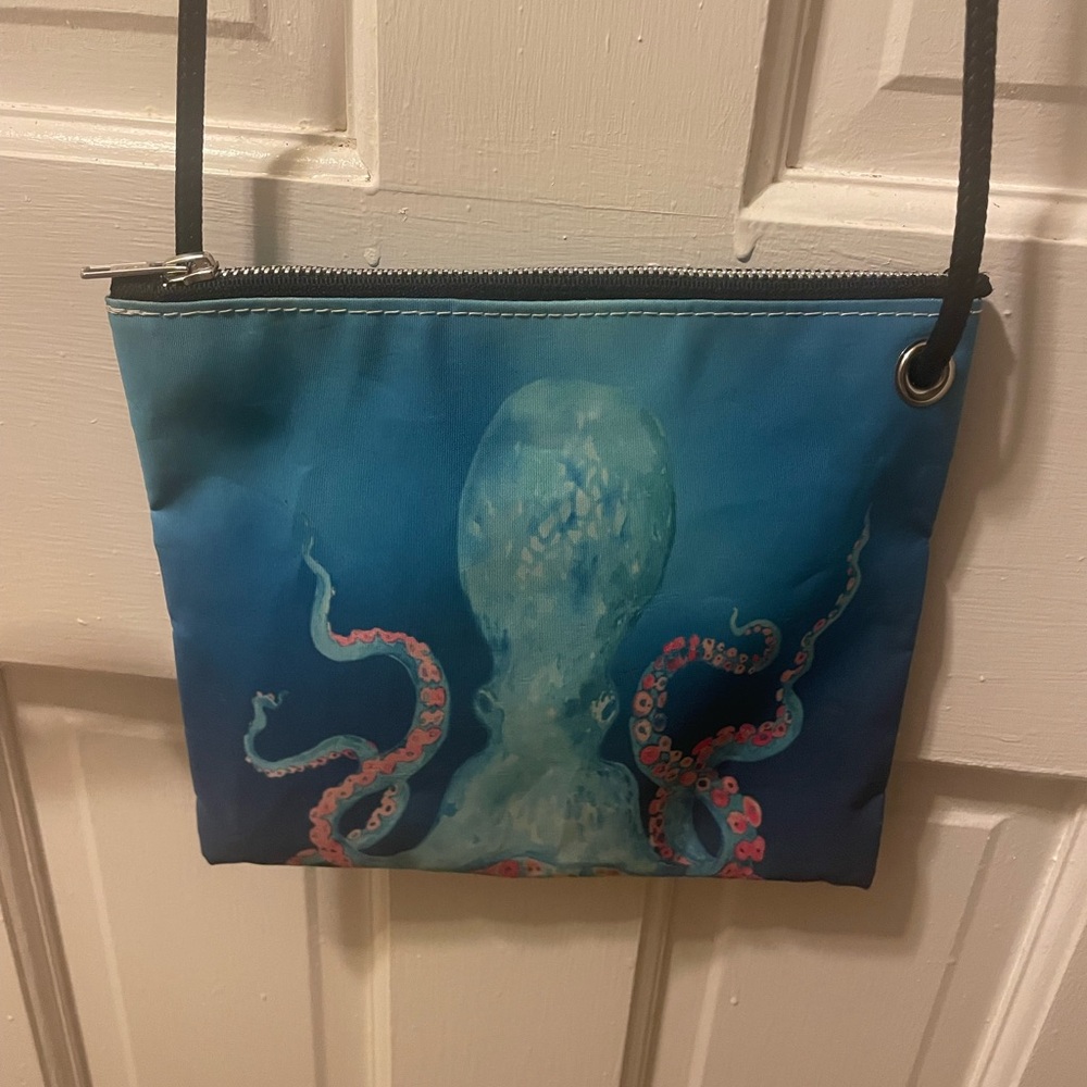 Sea Bags of Maine Watercolor Octopus Crossbody Bag